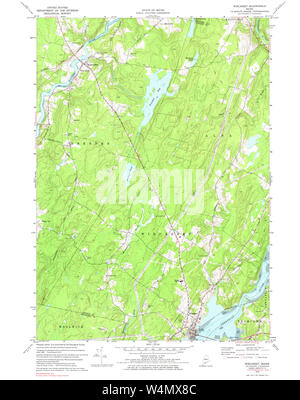 Maine USGS Historical Map Wiscasset 103120 1970 24000 Restoration Stock Photo