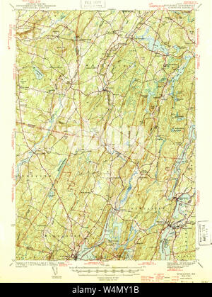 Maine USGS Historical Map Wiscasset 461034 1944 62500 Restoration Stock Photo