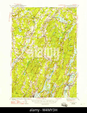 Maine USGS Historical Map Wiscasset 461036 1944 62500 Restoration Stock Photo