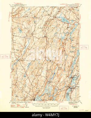 Maine USGS Historical Map Wiscasset 461037 1944 62500 Restoration Stock Photo