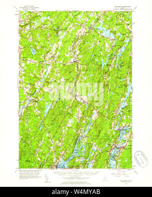 Maine USGS Historical Map Wiscasset 461038 1957 62500 Restoration Stock Photo