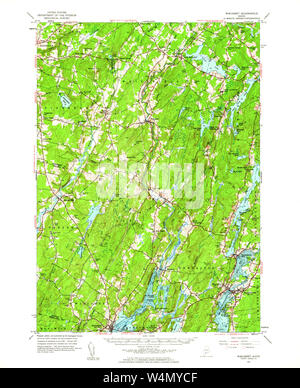 Maine USGS Historical Map Wiscasset 461039 1957 62500 Restoration Stock Photo