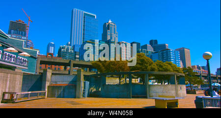 Seattle, Washington, USA (mai 6, 2019) Downtown Seattle, a mixture of commercial and increasing residential real estate, public markets Stock Photo