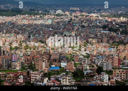 View across Kathmandu from Swayambhunath, Nepal Stock Photo