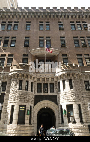 23rd Precinct NYPD traffic control division is medieval fortress landmark, Chelsea, NYC, USA Stock Photo