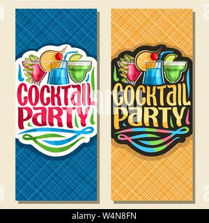 Vector vertical banners for Cocktail Party Stock Vector