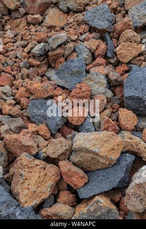 Colorful volcanic rocks texture Stock Photo