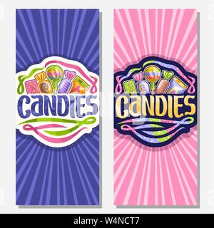 Vector vertical banners for Candies Stock Vector