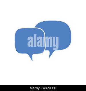 Hand drawn two speech bubbles. vector illustration isolated on white . Stock Vector