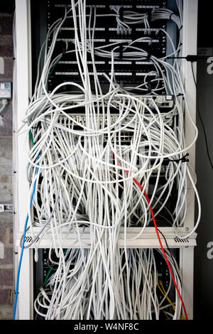Tangled IT Cables Stock Photo