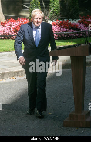 London UK. 24th  July 2019. New Prime Minister Boris Johnson makes his first speech as Prime Minister at Downing Street   .Credit: amer ghazzal/Alamy Live News Stock Photo