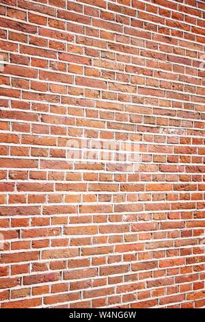 Orange brick wall background. Architectural texture from Amsterdam. Stock Photo