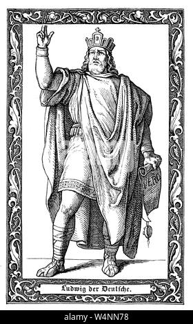 Louis the German (c. 806–876), or Louis II, first king of East Francia ...