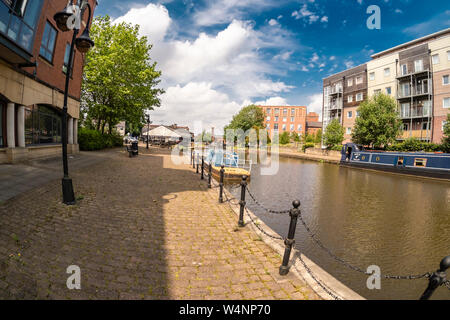 Wigan town centre and new fire station Stock Photo