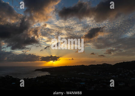 Saint Vincent and the Grenadines, sunset Stock Photo