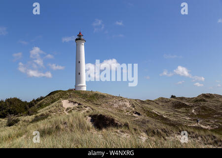 Lyngvig Lighthouse in Denmark Stock Photo