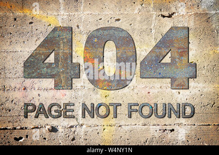 Dead link concept image over an old stone wall Stock Photo