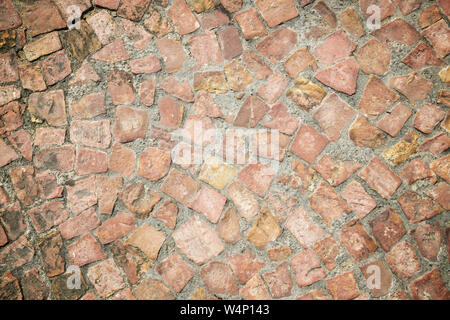Floor of a street with stone tiles. Stock Photo