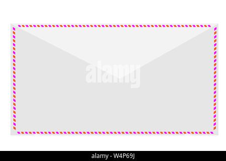 White vector postal envelope.Vector illustration Stock Vector