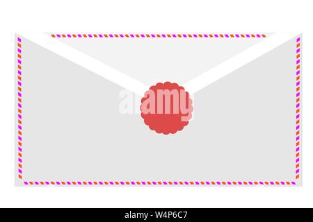 Vintage vector postal envelope.Vector illustration Stock Vector