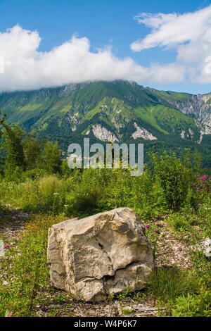 The landscape hills around the small hill village of Prossennico in Friuli-Venezia Giulia, north east Italy Stock Photo