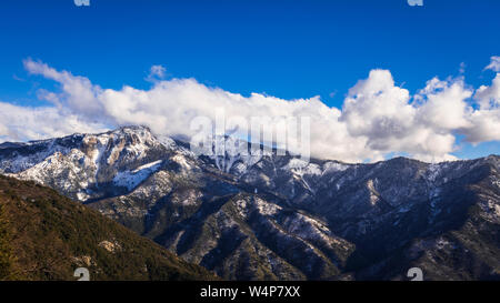 Castle Rocks and Paradise Peak in winter, Sequoia National Park, California USA