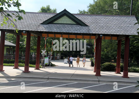 Entrance to Pullen Park in Raleigh, NC, USA Stock Photo