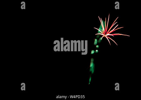 Fireworks Long Exposure Stock Photo