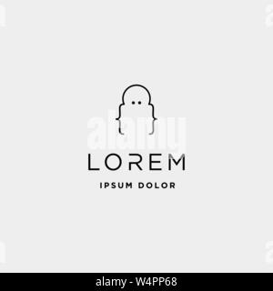 code octopus logo design ocean coding line Stock Vector
