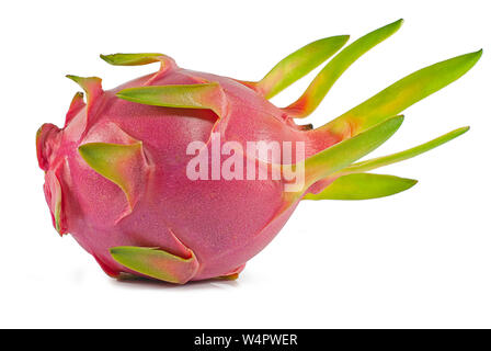 Dragon fruit or Pitaya fruit isolated cut out on white background Stock Photo