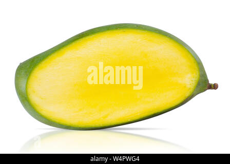 Green mango fruit isolated on white Stock Photo