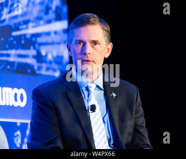 Washington, United States. 24th July, 2019. U.S. Senator Martin Heinrich (D-NM) speaking at Politico's 'Unlocking The AI Data Puzzle In Federal Government' conference in Washington, DC. Credit: SOPA Images Limited/Alamy Live News Stock Photo