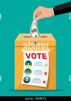 Selling vote for election Stock Vector
