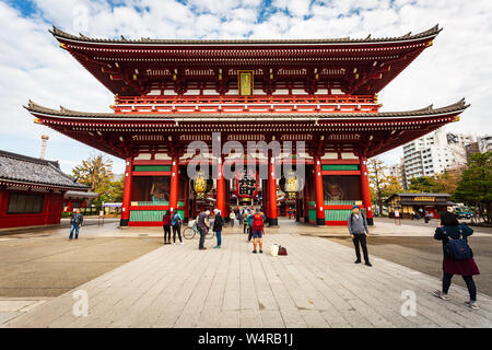 Tokyo, Japan - October 18, 2018: Tourist visit Sensoji, also known as Asakusa Kannon Temple is a Buddhist temple located in Asakusa. It is one of Toky Stock Photo