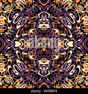 purple and orange lines heart stripes on a dark background wallpaper Stock Vector