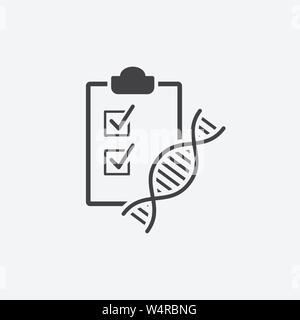 Dna Test glyph icon. Monochrome style design simple element. Black color dna test icon for web and mobile. Healthcare collection Stock Vector