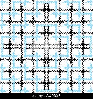 blue and black waves on white background grunge effect Stock Vector