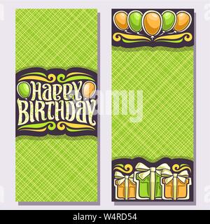 Vector greeting cards for Birthday Holiday Stock Vector