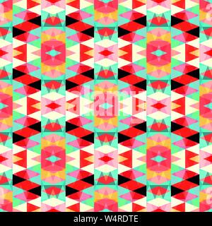 small colored polygons seamless geometric pattern Stock Vector