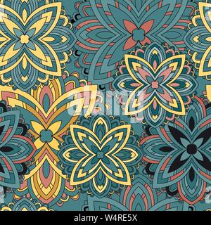 Mandala. Vintage decorative elements. seamless pattern. Stock Vector