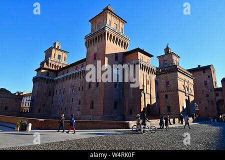 Castello Estense, Ferrara, Emilia-Romagna, Italy Stock Photo