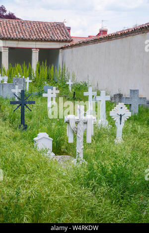 Graveyard. Rascafría, Madrid province, Spain. Stock Photo