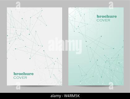 Geometric pattern with connected lines and dots. Vector illustration Stock Vector