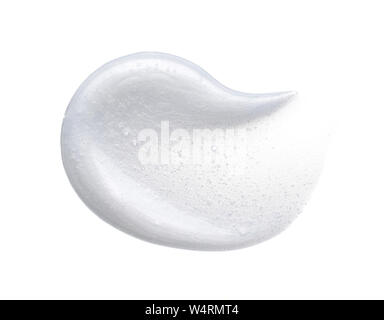 White texture and smear of face cream or white acrylic paint isolated on  white background Stock Photo - Alamy