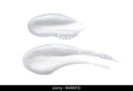 White texture and smear of face cream or white acrylic paint isolated on  white background Stock Photo - Alamy