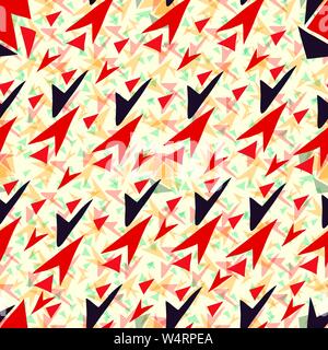 colored triangles seamless geometric pattern vector wallpaper Stock Vector