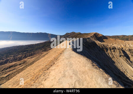 Day shot of the rim of Gunung Bromo, Java, Indonesia Stock Photo