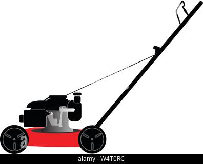 lawn mower on a white background vector illustration Stock Vector