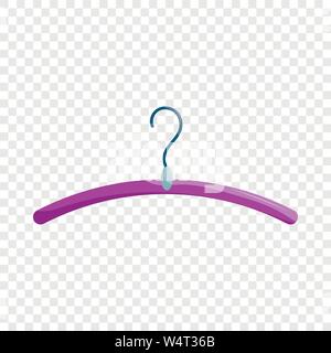 Purple coat hanger icon, cartoon style Stock Vector