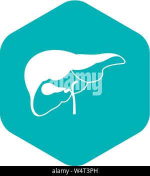 Liver icon, simple style Stock Vector